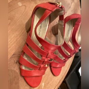 Bandolino Kendall Red Faux Leather heels 7M